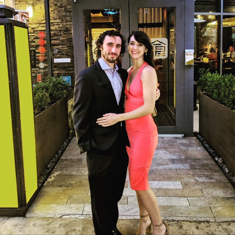 Pink cocktail dress